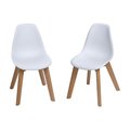 Gift Mark Gift Mark 3072W Mid-Century Modern Kids Chair; White - 12.5 x 12.5 x 22.5 in. - Set of 2 3072W